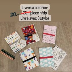 Petit livre lavable en tissu à colorier